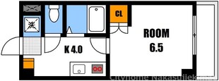 中筋駅 徒歩5分 9階の物件間取画像